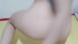 Teasing Asian Teen Grinding In Jumpsuit