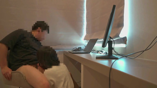 【個人撮影】#32 エンW不倫CH またまたやっちゃいました。リアルリモート会議中のぺろぺろ奉仕。。生挿入して中出しする不倫カップルの日常♡／Japanese amateur /日本人/japanes