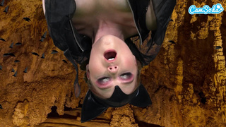 Camsoda - Hot Amateur Teen In Bat Costume Masturbates Upside Down Has Epic Orgasm