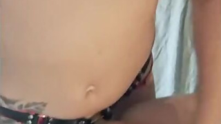 Wife fucks husband with a strapon in his ass, real amateur pegging