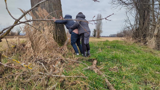 i fuck my bf in public, we got caught, strapon pegging