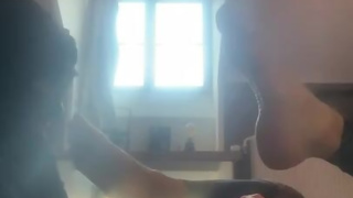 Morning pegging by wife