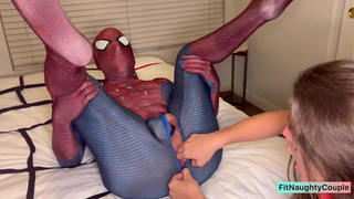 COSPLAY PEGGING SpiderGirl vs SpiderMan Full vid at FitNaughtyCouple OnlyFans ManyVids Fansly JFF