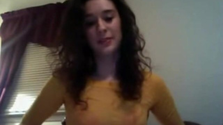 Shy Girl with Big Tits Masturbates on Webcam