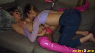 Beautiful blonde lesbians in fairy tales, their enchanting magic brings strong climaxes with