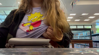 Mj Moore Flashing in the Library