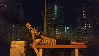 Sat on the face in public, he could not refuse. Facesitting.