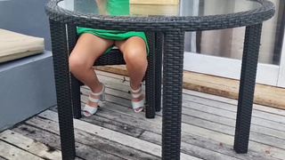 Public Squirt Multiple orgasm with Lovense control