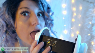 SFW ASMR - Fast Aggressive Ear Eating PASTEL ROSIE Non Nude Ear Licking - Braces Fetish Tingles