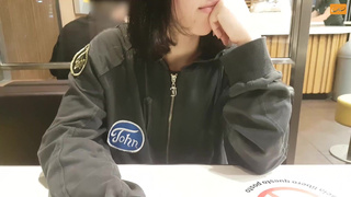 Public orgasm for my friend with lovense lush controlled by my phone - Unlimited Orgasm