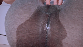 Powerful Squirt Orgasm Through Leggings.