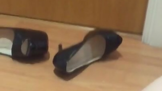 Caught stepsister fucking so I put on her panties and squirted on them while Iistening