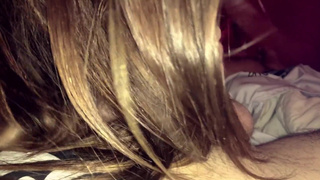 The girl with long nails did massage with oil and sucked dick