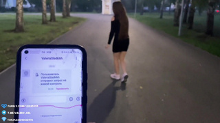 Cumming hard on a walk in a public park with a remote-controlled vibrator
