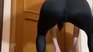 Sexy fit girl workouts