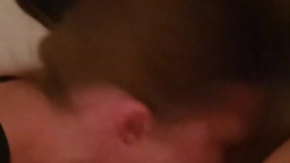 Hot milf in stockings tied up , deepthroat and swallow