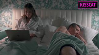 S2E5: Step mom helps to cum step son in share bed while working till get pussy creampie and facial