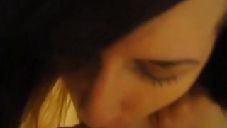 Sexy Brunette Babe Sucks in POV Amateur Video