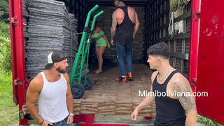 3 truck drivers destroyed all of me .. BBBG gangbang, Dp , anal DP, squirt, hardcore sex, facial cum