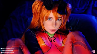 Hot slut Asuka Langley. Sloppy Blowjob and Pussy Creampie - MollyRedWolf