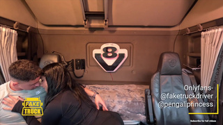 stranded gym girl Yasmina Khan gets fucked in the fake truck!