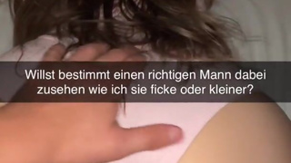 My Girlfriend cheats with Guy in Hotel Room Snapchat Cuckold German