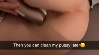 Girlfriend sends videos while cheating Snapchat Cuckold