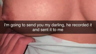 Girlfriend confesses cheating on snapchat and gets horny excited to see her being fucked