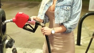 I got NAKED teasing some guys pumping gas then TAGTEAMED, FULL on my OF