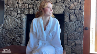 Slutty redhead bridesmaid gets locked out of hotel room before wedding