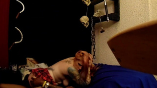 Naughty girl riding his cock and then Daddy slides into her ass for some DP