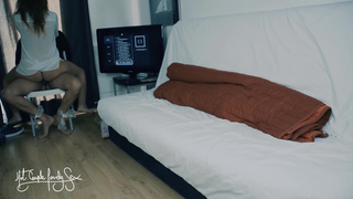 Fantasy: Cuckold wife shared. Tied bf tricked. He came in me. MMF threesome