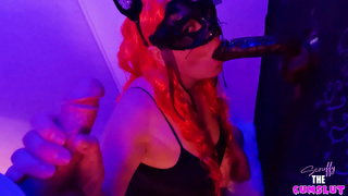 Hubby Joins Hotwife At The BIG BLACK COCK Gloryhole Husband Records Her Sucking Cocks...