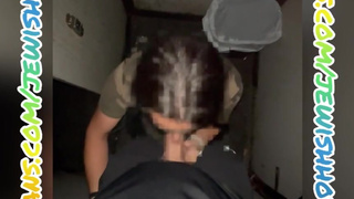 Stranger holds camera for JewishHotWife while sucks his cock and swallows his cum