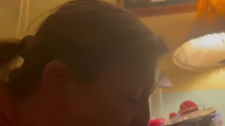 White milf sucking bbc