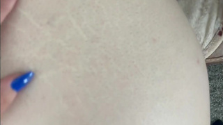 Wife bends Husband over the couch and pegs him really rough