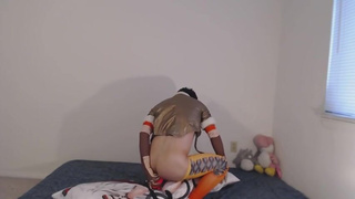 Femboy in Tracer Cosplay Teases & Fills Her Holes With a Dragon Dick