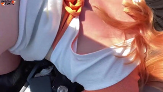 Girl Sucking Dick Stranger in Car and Fuck on a Rest