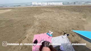 Little French girl hard libertine gets fucked at the naturist beach fucked by a big cock Cap d'Agde