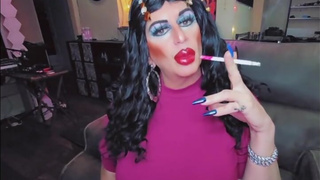 Sissy brainwash I control you and turn you into a heavy makeup lipstick smoking bimbo