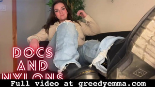 Doc Martens and Nylons Worship - Foot Fetish Domination Goddess Worship
