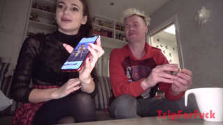 Kate Rich 6 - I met her husband and had blowjob from his wife in the next room and cumshot on her face.