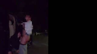 Highly Recommended! While Driving With Her Boyfriend, She Parked Nearby And Took Him Outside Completely Naked And Creampied Him