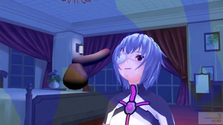 Uncensored Japanese hentai anime Evangelion Rei Ayanami defloration