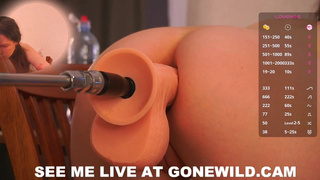 Live Cam Girl with Huge Ass Fucks Orange Dildo Toy