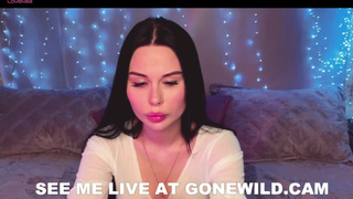 Brunette Beauty Teases on Live Webcam Show