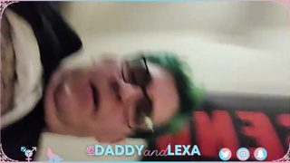 Daddy and MtF TS Lexa bareback deepthroat creampie compilation