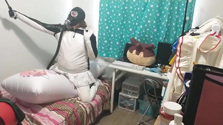 PVC Penguin Cosplay Gasmask Breathplay Sissy Hump Inflatable