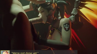 Overwatch entrance exam! (Hentai JOI with Mercy, D.Va, Widowmaker, Tracer)