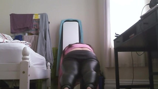 Get Fit With Me? Morning Stretch & Exercise in Wetlook Leggings Turns Into Tease and Play